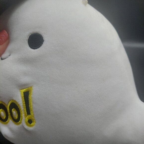 Halloween BOO! Squishmallow Ghost w/Black & Orange Witch Hat 10" Plush Doll - Picture 8 of 10
